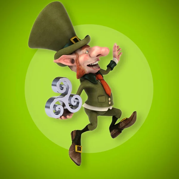 Fun leprechaun with triskell — Stock Photo, Image