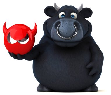 çizgi film karakteri holding virüs