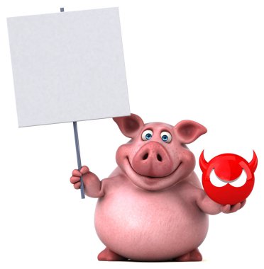  virüs işareti tutarak çizgi film karakteri 