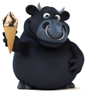  çizgi film karakteri holding dondurma 