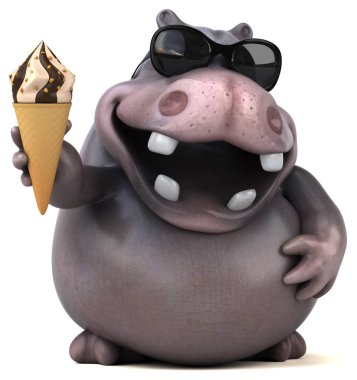  çizgi film karakteri holding dondurma 