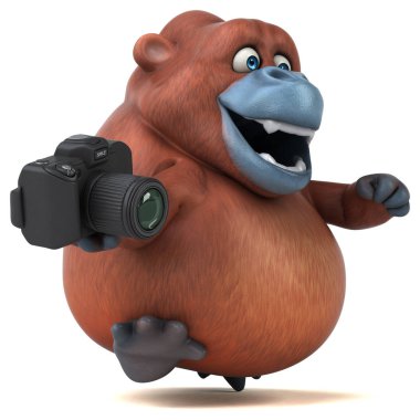  çizgi film karakteri holding kamera