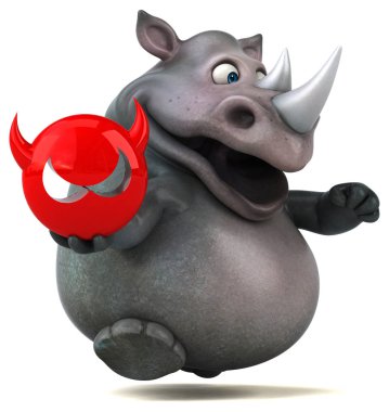  virüs işareti tutarak çizgi film karakteri 