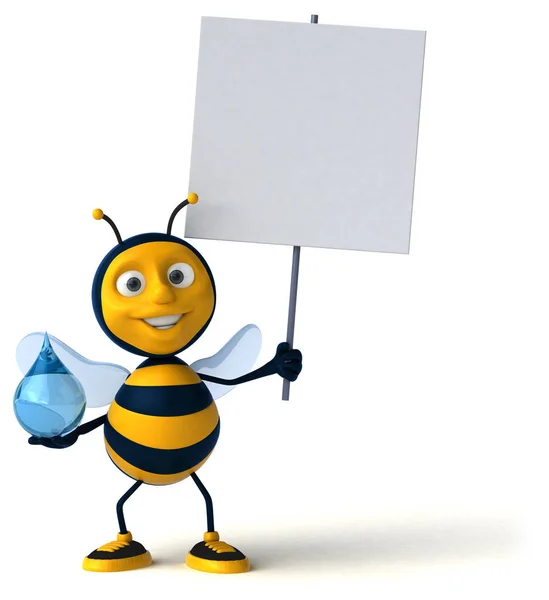 Bee holding drop — Stock Photo, Image