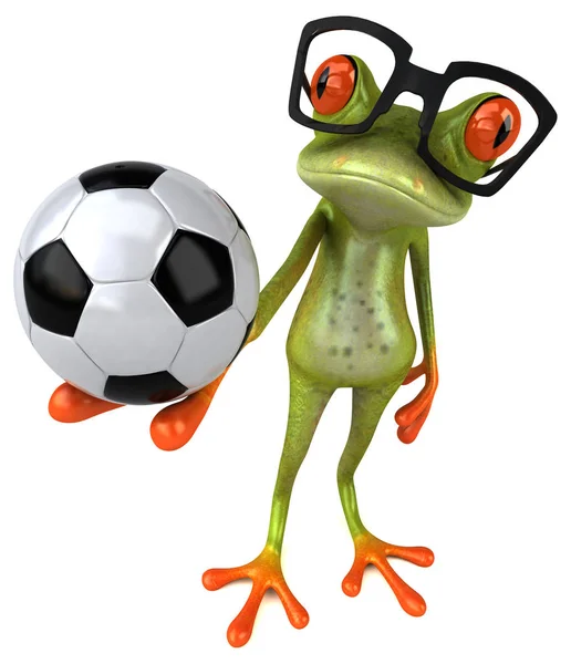Żaba gospodarstwa piłkę — Zdjęcie stockowe