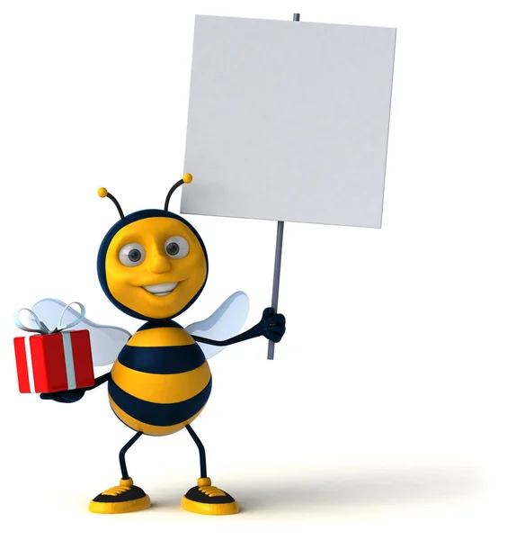 Bee holding närvarande — Stockfoto