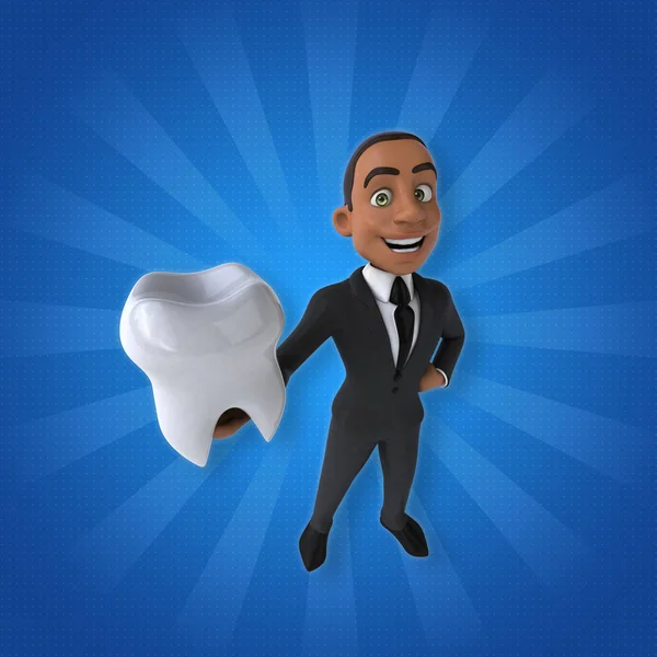 Empresário segurando dente — Fotografia de Stock