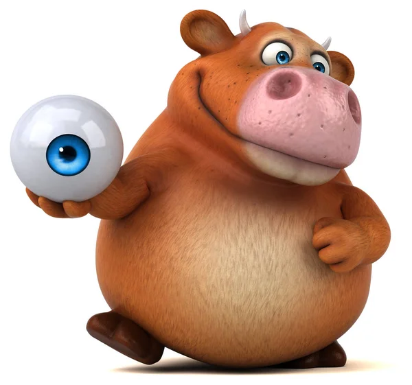 Cartoon character holding eye — Stock Photo, Image