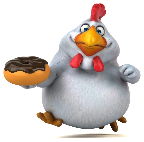 Seriefiguren holding donut — Stockfoto