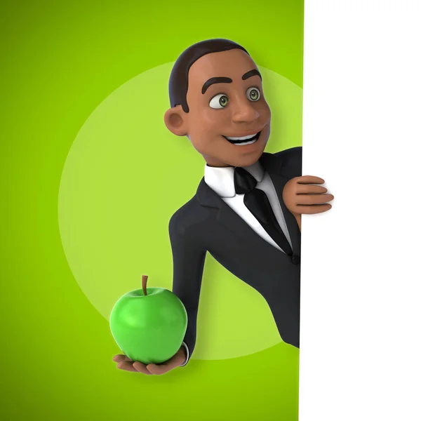 Businessman holding apple — Stock Photo, Image