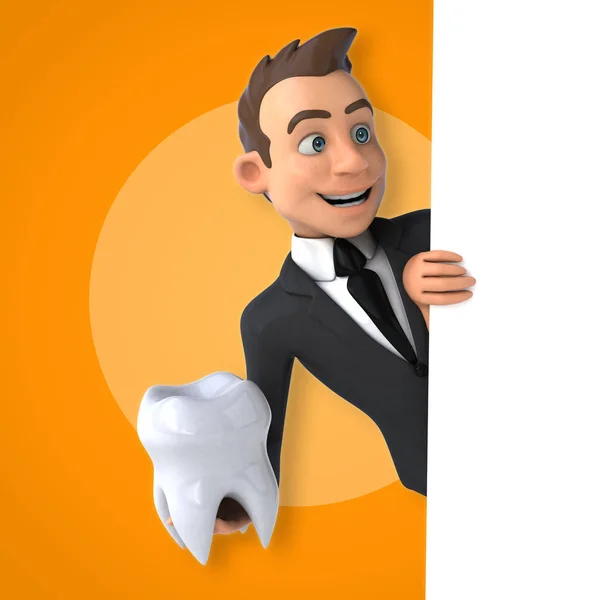 Uomo d'affari con un dente — Foto Stock