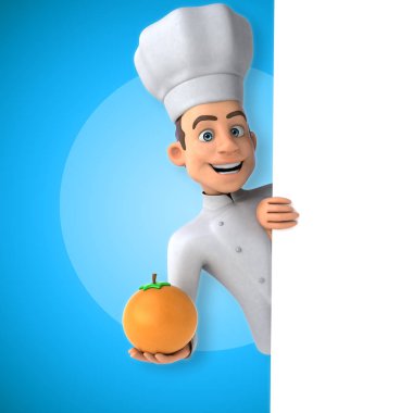 Eğlenceli Şef holding turuncu 