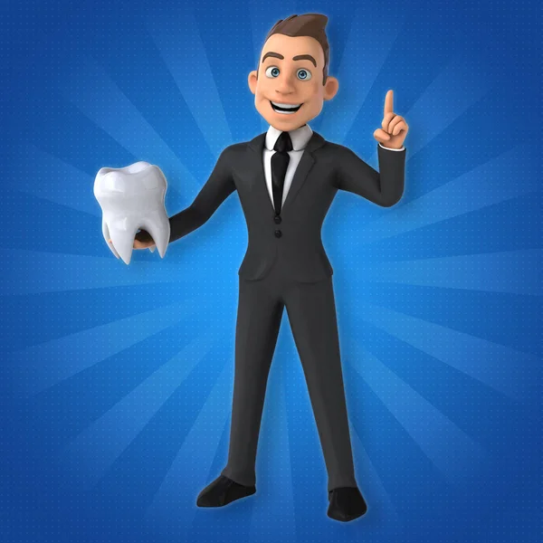 Uomo d'affari con un dente — Foto Stock