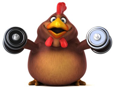 çizgi film karakteri dumbbells holding  