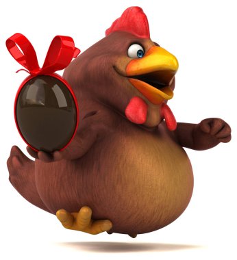 çizgi film karakteri holding Paskalya yortusu yumurta