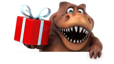 çizgi film karakteri holding Hediyelik