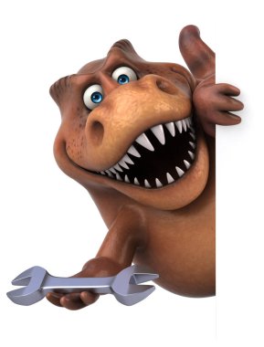 Eğlenceli çizgi film karakteri holding aracı