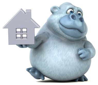 Eğlenceli çizgi film karakteri holding evi 