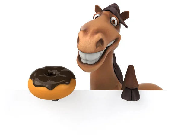 Zeichentrickfigur mit Donut — Stockfoto