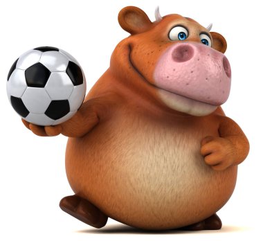 çizgi film karakteri holding topu eğlenceli 