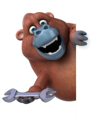 Eğlenceli çizgi film karakteri holding aracı