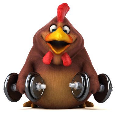 çizgi film karakteri dumbbells holding  