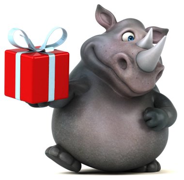 çizgi film karakteri holding Hediyelik