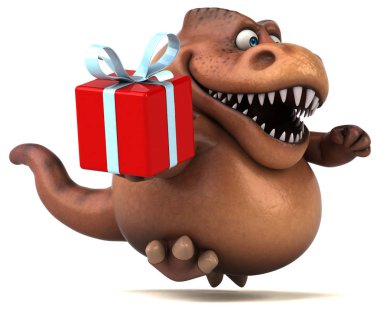 çizgi film karakteri holding Hediyelik