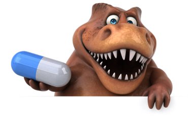 çizgi film karakteri holding hap eğlenceli   