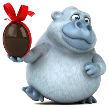  çizgi film karakteri holding Paskalya yortusu yumurta 