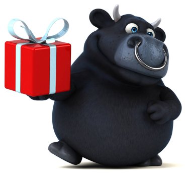 çizgi film karakteri holding Hediyelik