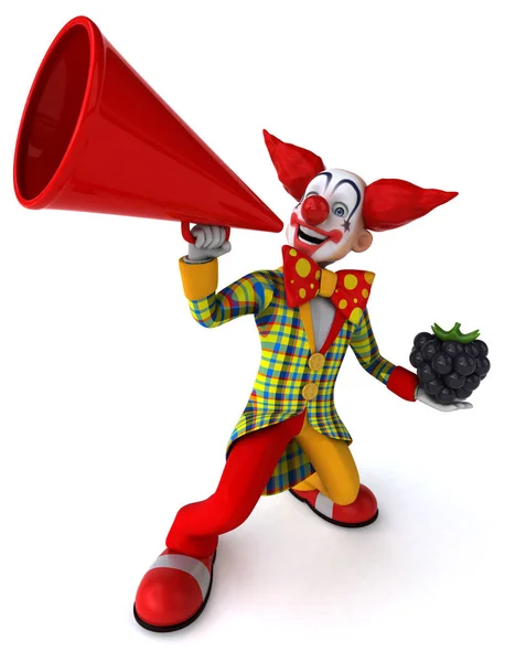 Clown holding berry — Stock Photo, Image