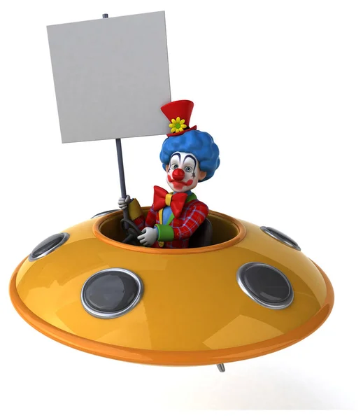 Clown sulla nave spaziale — Foto Stock