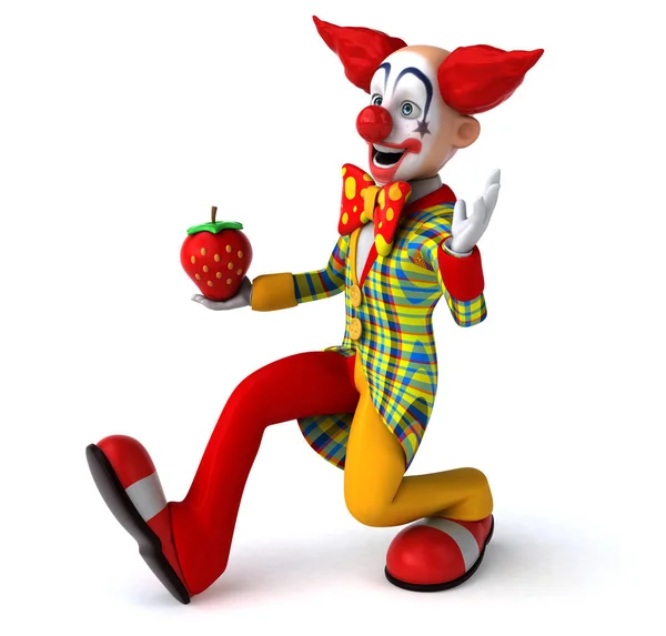 Clown bedrijf aardbei — Stockfoto