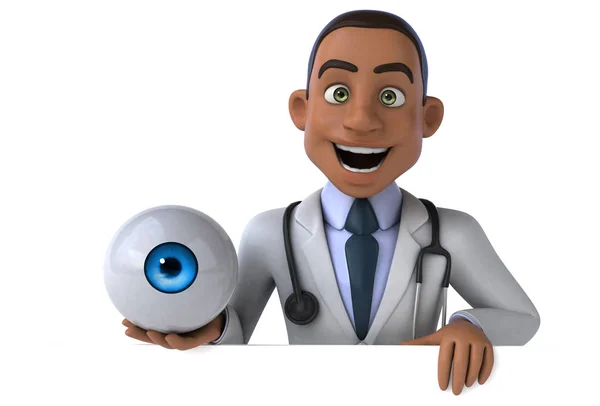 Dokter bedrijf oog — Stockfoto