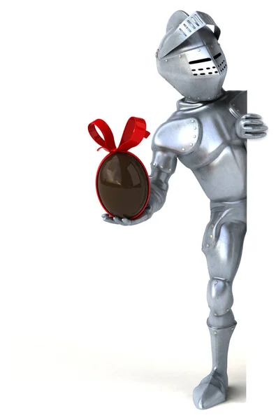 Knight holding egg — Stock Photo, Image