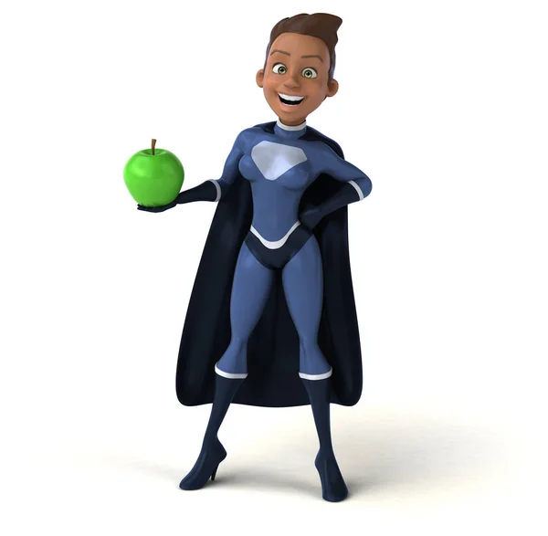 Woman holding apple — Stock Photo, Image