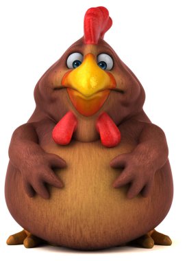 Eğlenceli tavuk - illüstrasyon