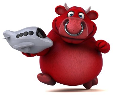 çizgi film karakteri holding uçak 