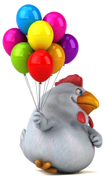 Personaje de dibujos animados con globos — Foto de Stock