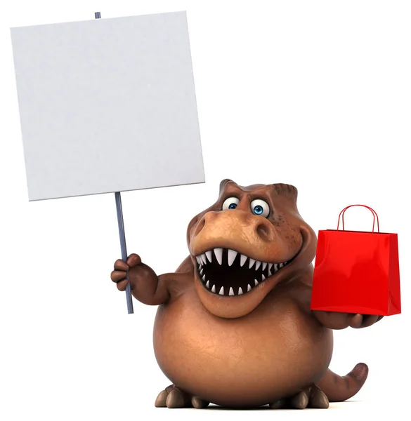 Cartoon character with bag — Stock Photo, Image