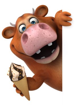 çizgi film karakteri holding dondurma