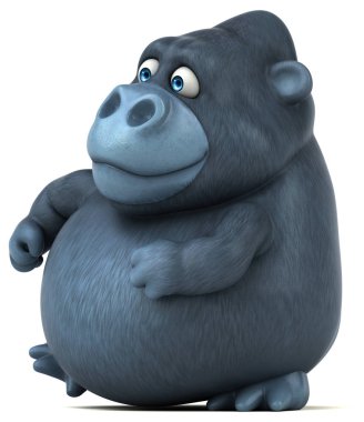 Eğlenceli goril - illüstrasyon