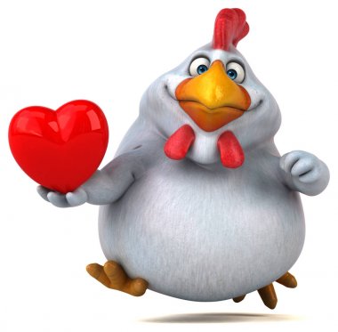  çizgi film karakteri ile kalp 