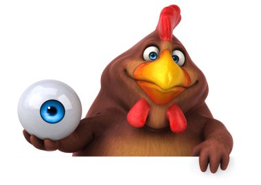 çizgi film karakteri holding göz 