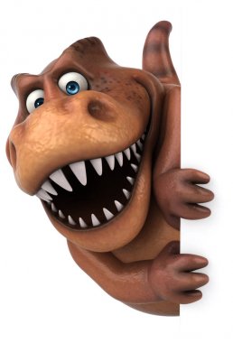 çizgi film karakteri holding kartı 