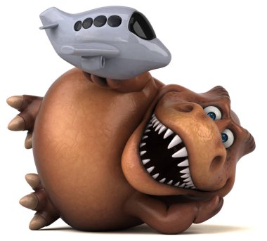 çizgi film karakteri holding uçak 