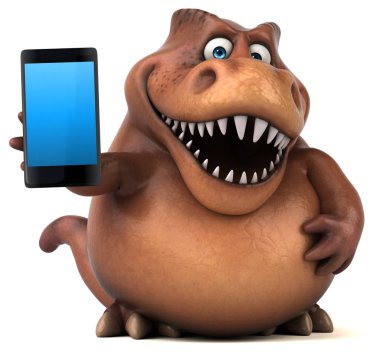 çizgi film karakteri Smartphone holding