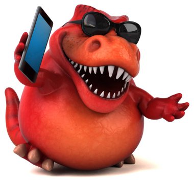 çizgi film karakteri Smartphone holding