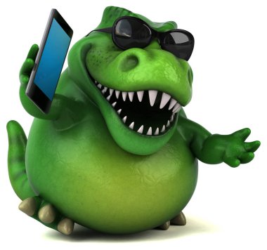 çizgi film karakteri Smartphone holding